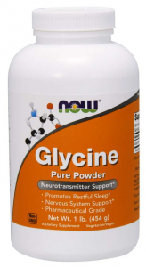 Now Foods Glycine Pure Powder L-Glicīns Aminoskābes