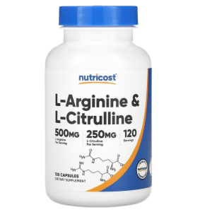 Nutricost L-Arginine + L-Citrulline L-cytrulina Aminokwasy