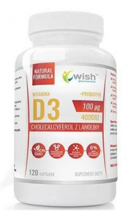 WISH Pharmaceutical Vitamin D3 4000 iu 100 mcg + prebiotic