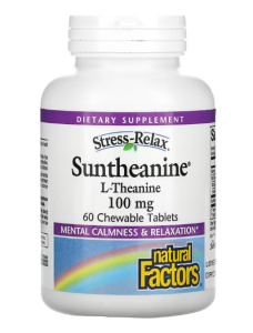 Natural Factors Stress-Relax Suntheanine L-Theanine 100 mg Amino rūgštys