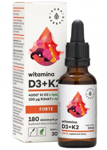 Aura Herbals Vitamin D3 4000 IU + K2 100 µg Forte