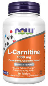 Now Foods L-Carnitine 1000 mg L-karnitiin Kaalu juhtimine