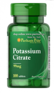 Puritan's Pride Potassium Citrate 99 mg