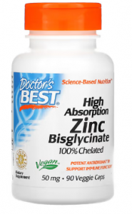 Doctor's Best High Absorption Zinc Bisglycinate 50 mg