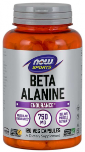Now Foods Beta-Alanine 750 mg Azoto oksido stiprintuvai Amino rūgštys Prieš treniruotę ir energija