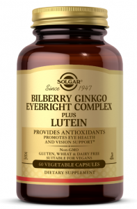 Solgar Bilberry Gingko Eyebright Complex Plus Lutein