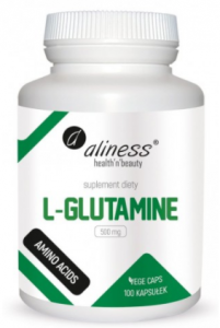 Aliness L-Glutamine 500 mg L-Glutamīns Aminoskābes Pēc Slodzes Un Reģenerācija