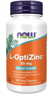 Now Foods L-OptiZinc 30 mg with Copper