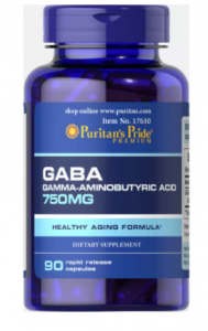 Puritan's Pride GABA (Gamma Aminobutyric Acid) 750 mg