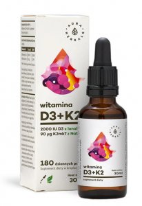Aura Herbals Vitamin D3 2000 iu  + K2 MK-7 90 µg