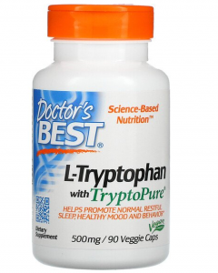 Doctor's Best L-Tryptophan with TryptoPure 500 mg L-Triptofāns Aminoskābes
