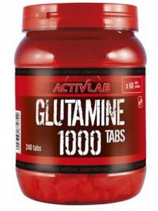 Activlab Glutamine 1000 L-glutaminas Amino rūgštys Po treniruotės ir atsigavimas