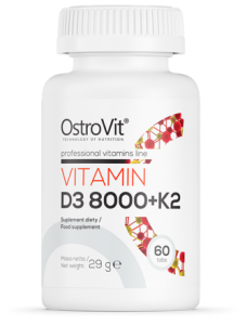 OstroVit Vitamin D3 8000 IU +  Vitamin K2
