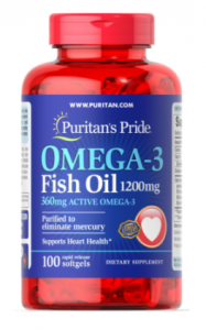 Puritan's Pride Omega-3 Fish Oil 1200 mg 360 mg Active Omega-3