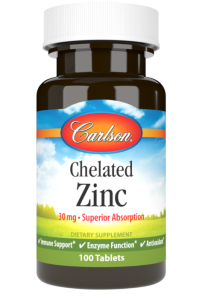 Carlson Labs Zinc Chelated  30 mg