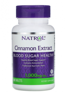 Natrol Cinnamon Extract 1000 mg Kaalu juhtimine