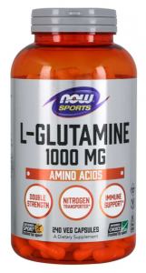Now Foods L-Glutamine 1000 mg L-Glutamīns Aminoskābes Pēc Slodzes Un Reģenerācija