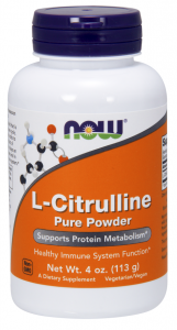 Now Foods L-Citrulline Pure Powder Azoto oksido stiprintuvai L-citrulinas Amino rūgštys Prieš treniruotę ir energija