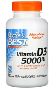 Doctor's Best Vitamin D3 125 mcg 5000 iu