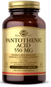 Solgar Pantothenic acid 550 mg