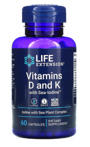 Life Extension Vitamins D and K with Sea-Iodine
