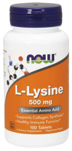 Now Foods L-Lysine 500 mg L-lizinas Amino rūgštys