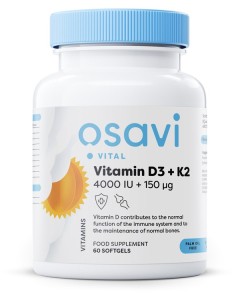 Osavi Vitamin D3 + K2 4000 iu + 150 μg