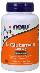 Now Foods L-Glutamine 500 mg L-glutaminas Amino rūgštys