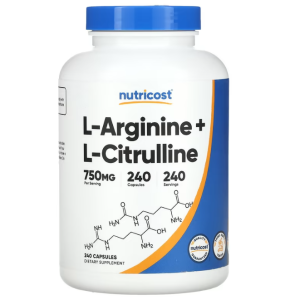 Nutricost L-Arginine + L-Citrulline L-cytrulina Aminokwasy