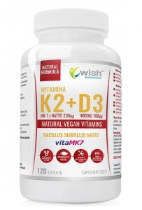 WISH Pharmaceutical Vitamin K2 VitaMK7 200 µg + D3 4000 IU
