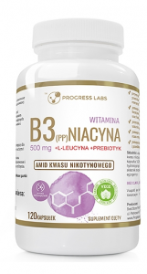 Progress Labs Niacin vitamin B3 (PP) 500 mg + Prebiotic