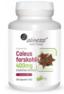 Aliness Coleus forskohlii 10% 400 mg Apetito kontrolė Svorio valdymas