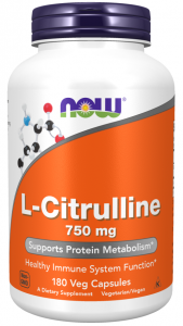 Now Foods L-Citrulline 750 mg Azoto oksido stiprintuvai L-citrulinas Amino rūgštys Prieš treniruotę ir energija