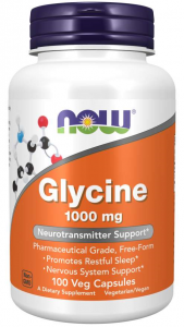 Now Foods Glycine 1000 mg L-glicinas Amino rūgštys