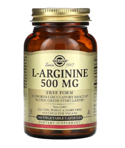 Solgar L-Arginine 500 mg Lämmastikoksiidi võimendid L-arginiin Aminohapped Enne treeningut ja energiat