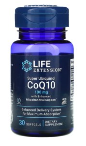 Life Extension Super Ubiquinol CoQ10 with Enhanced Mitochondrial Support 100 mg