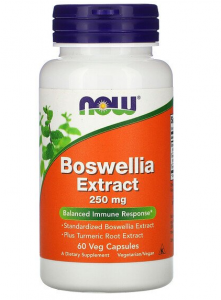 Now Foods Boswellia Extract 250 mg Plus Turmeric Root Extract