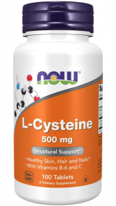 Now Foods L-Cysteine 500 mg Aminoskābes