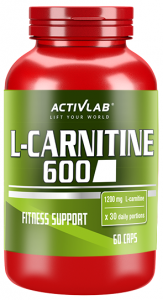 Activlab L-Carnitine 600 L-karnitinas Svorio valdymas