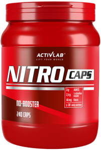 Activlab Nitro Caps Lämmastikoksiidi võimendid L-arginiin L-tsitrulliin Aminohapped Enne treeningut ja energiat