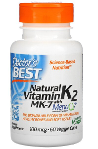 Doctor's Best Natural Vitamin K2 MK-7 with MenaQ7 100 mcg