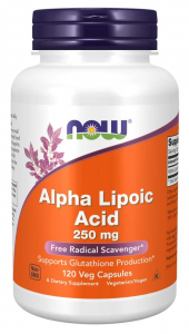 Now Foods Alpha Lipoic Acid 250 mg Apetito kontrolė Svorio valdymas