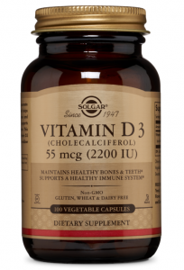 Solgar Vitamin D3 (Cholecalciferol) 55 mcg (2200 iu)