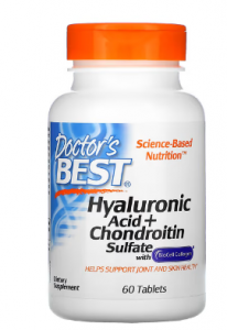 Doctor's Best Hyaluronic Acid + Chondroitin Sulfate with BioCell Collagen