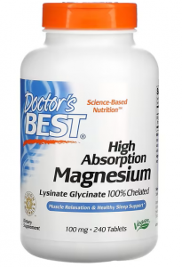Doctor's Best High Absorption Magnesium 100% Chelated with Albion Minerals 100 mg