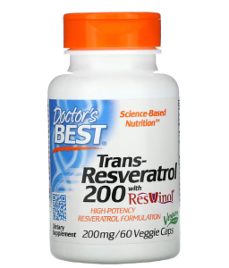 Doctor's Best Trans-Resveratrol 200 with Resvinol 200 mg
