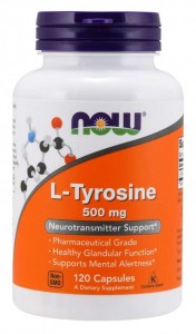 Now Foods L-Tyrosine 500 mg L-Tirozīns Aminoskābes