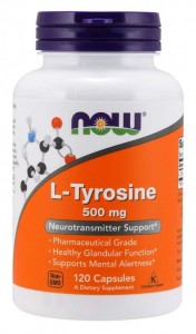 Now Foods L-Tyrosine 500 mg L-türosiin Aminohapped