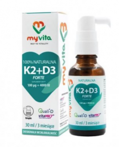 MyVita Vitamin K2 MK-7 100 mcg + D3 FORTE 4000 iu liquid