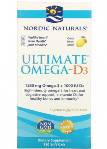 Nordic Naturals Ultimate Omega-D3 1280 mg Lemon
